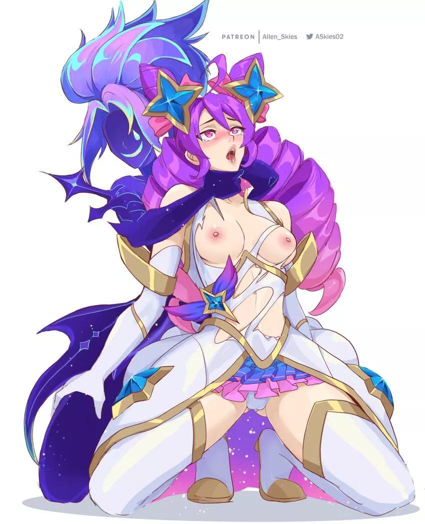 Star Guardian Gwen and Corrupted Star Guardian Akali (allen skies02)