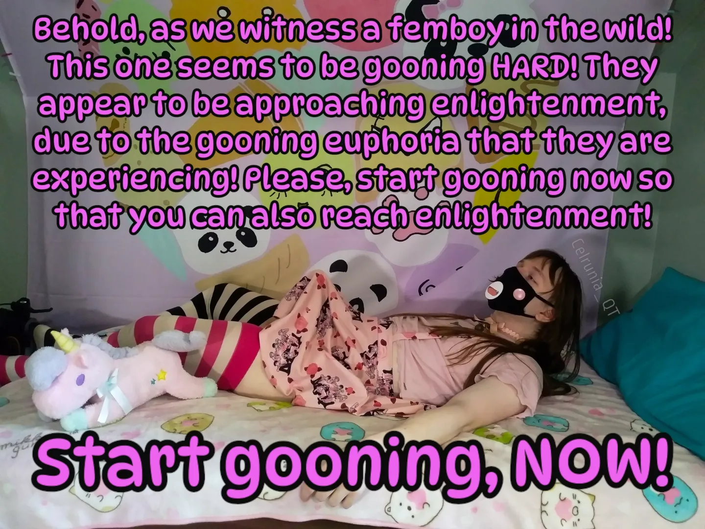 Start gooning, like this femboy!