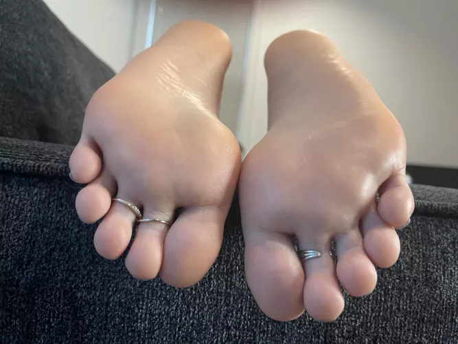 Stay on your knees, look up, and say ahhhh! My toes are cold and need a warming :)