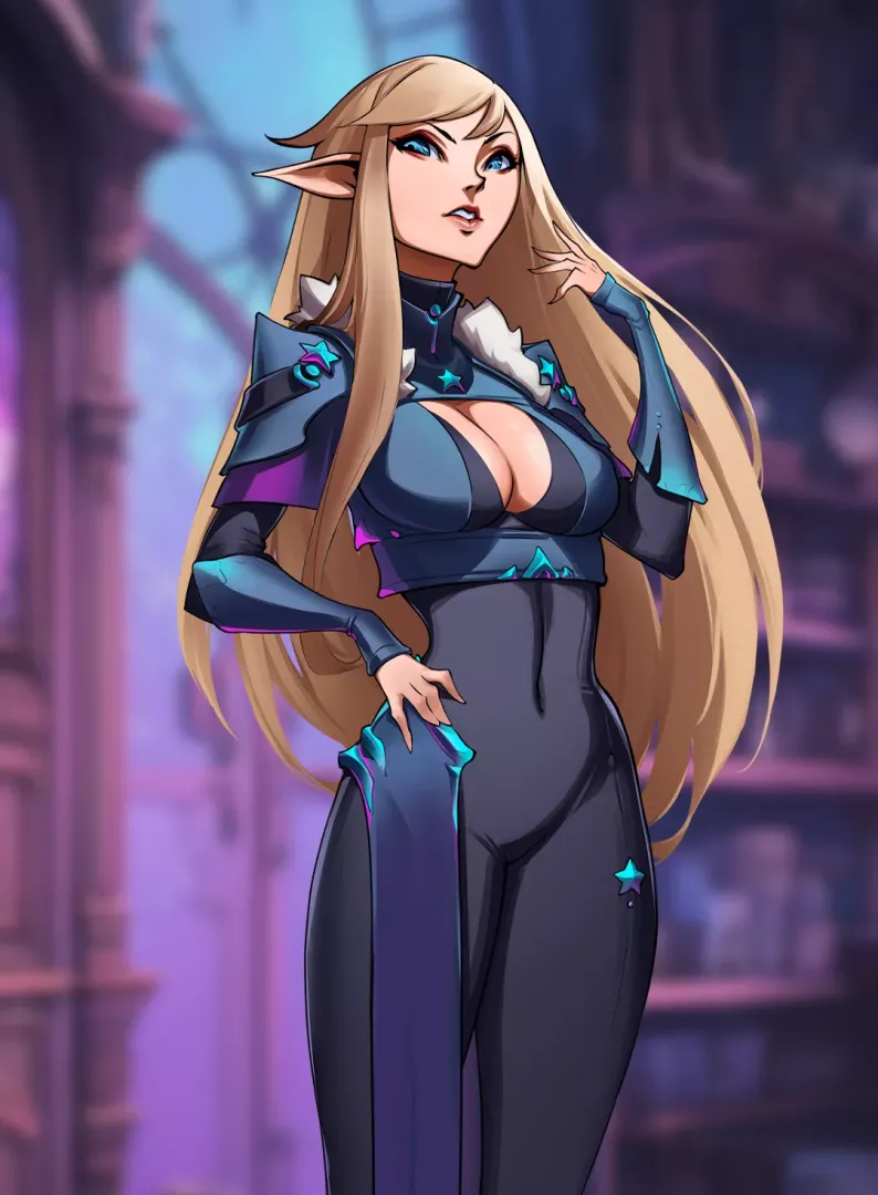  Stellarosa is bitchy elven from our adult game (The Veil Chronicles: Nix University) 
