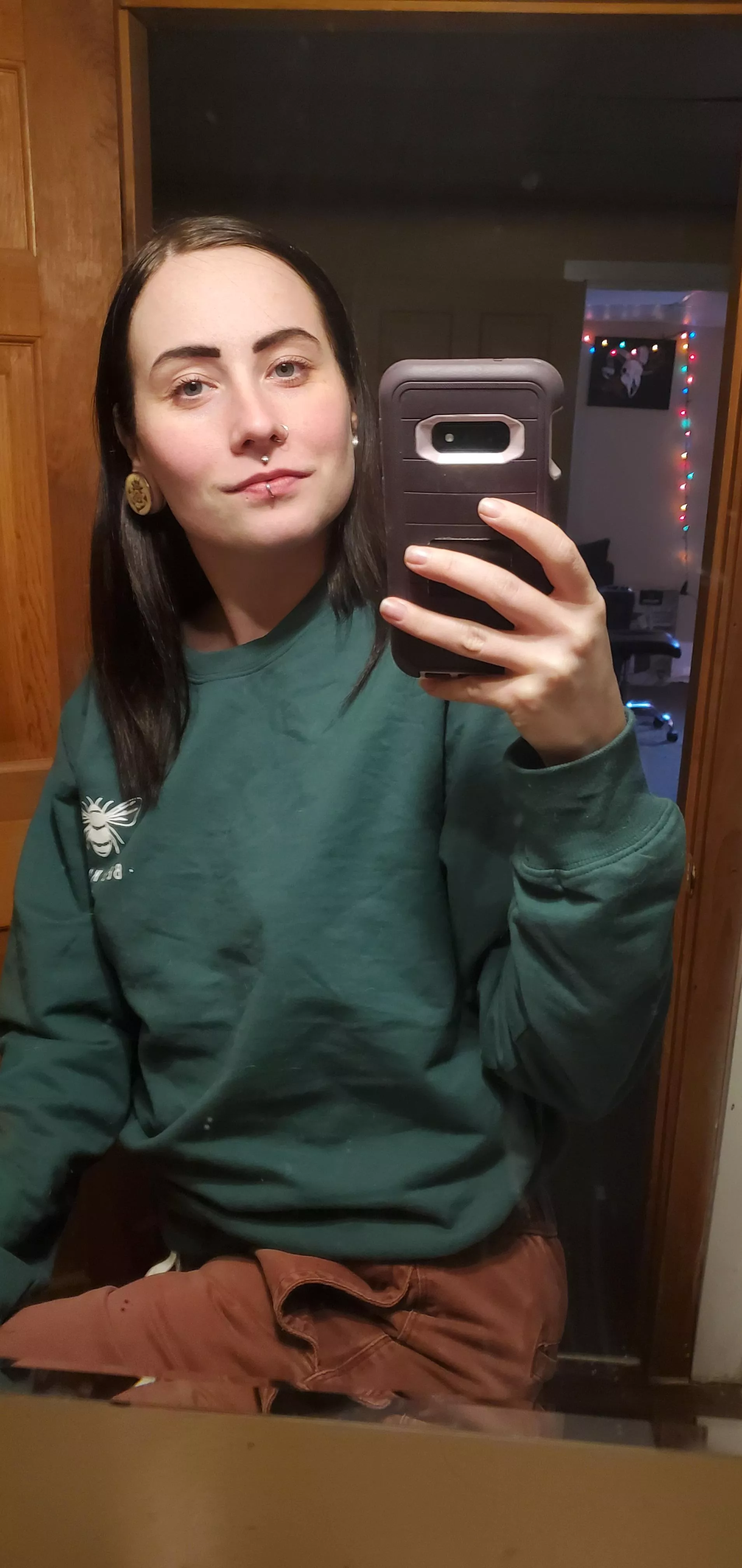 still have the Xmas lights up 😘