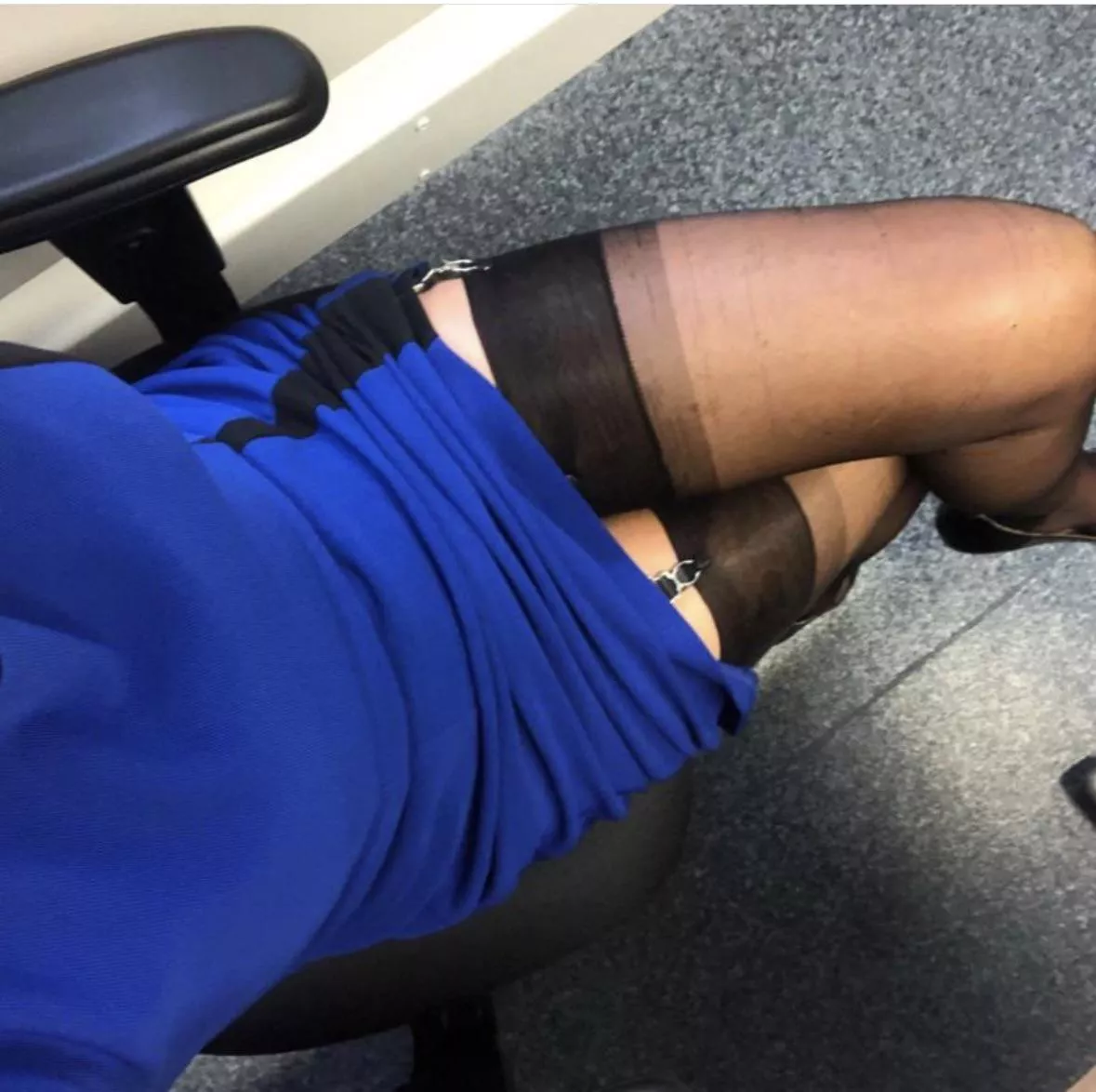 Stockings in the office 😘