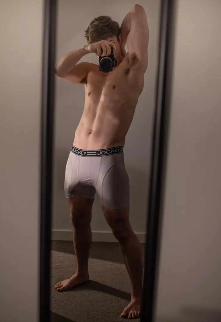 Stripping down after the gym