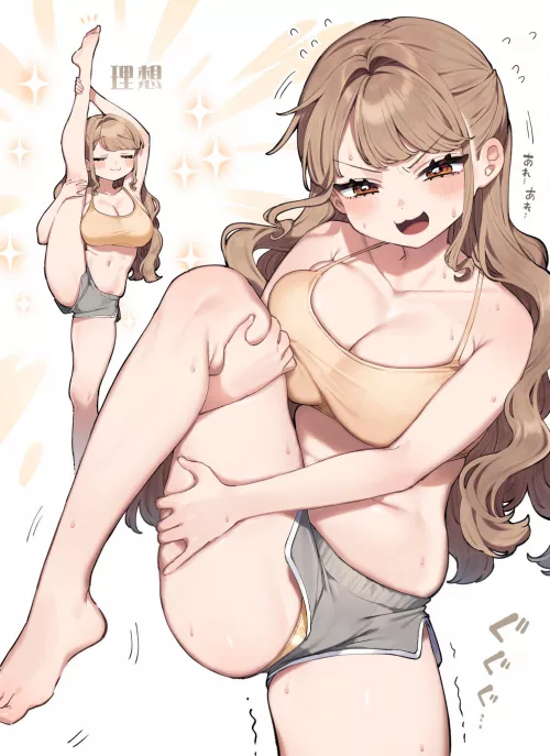 Successfully split her legs