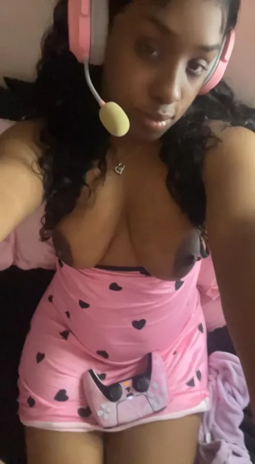 Suck my boobs while I play