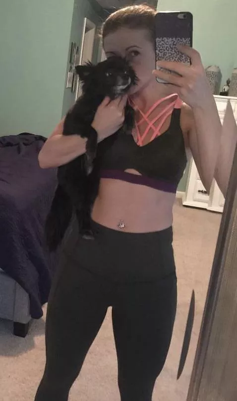 Sunday snuggles before the gym and yes they’re see through up close ;)