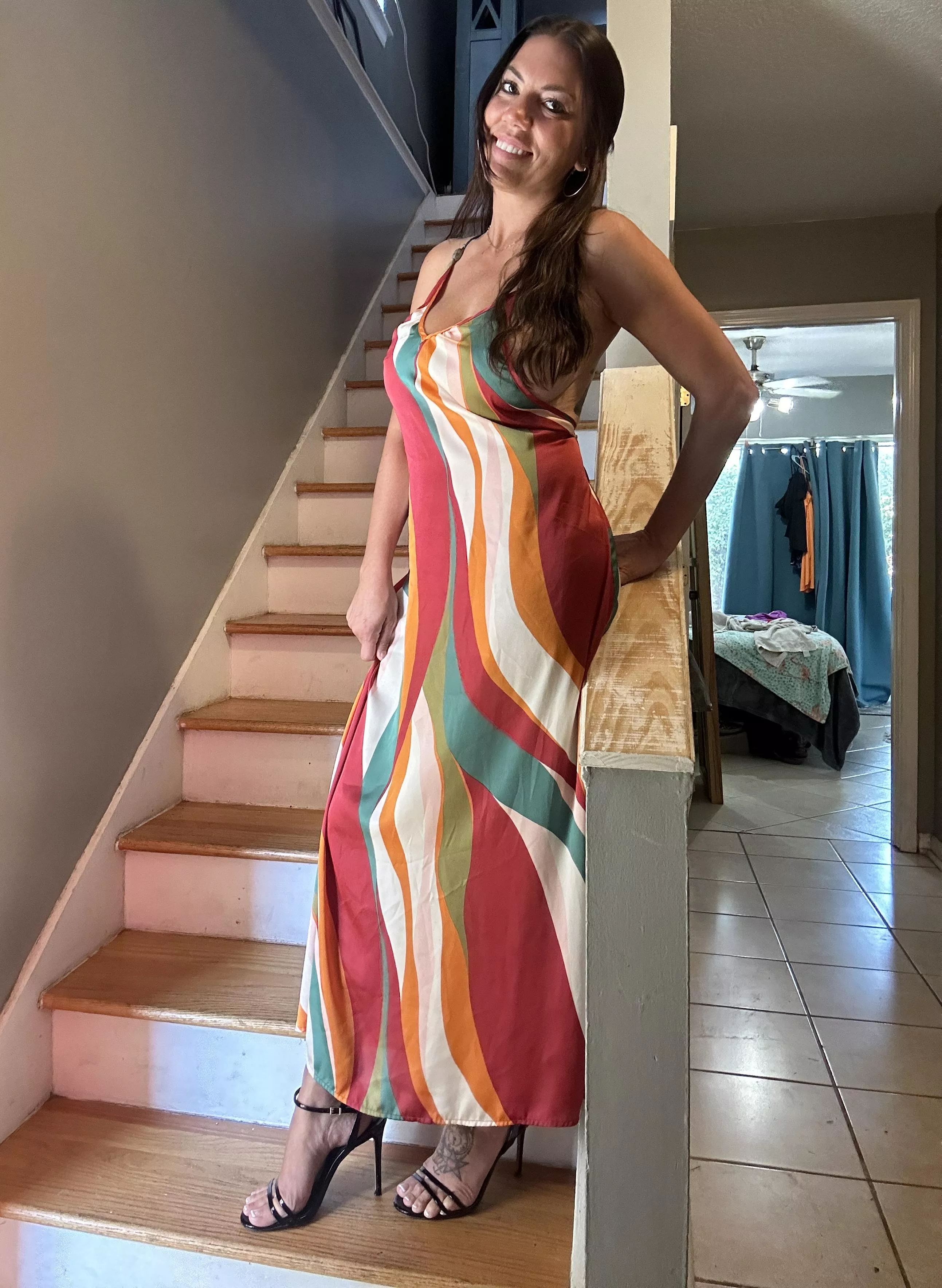Sundress with high heels is a really good combination F38