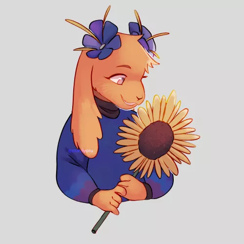 Sunflower Bunny (art by me)
