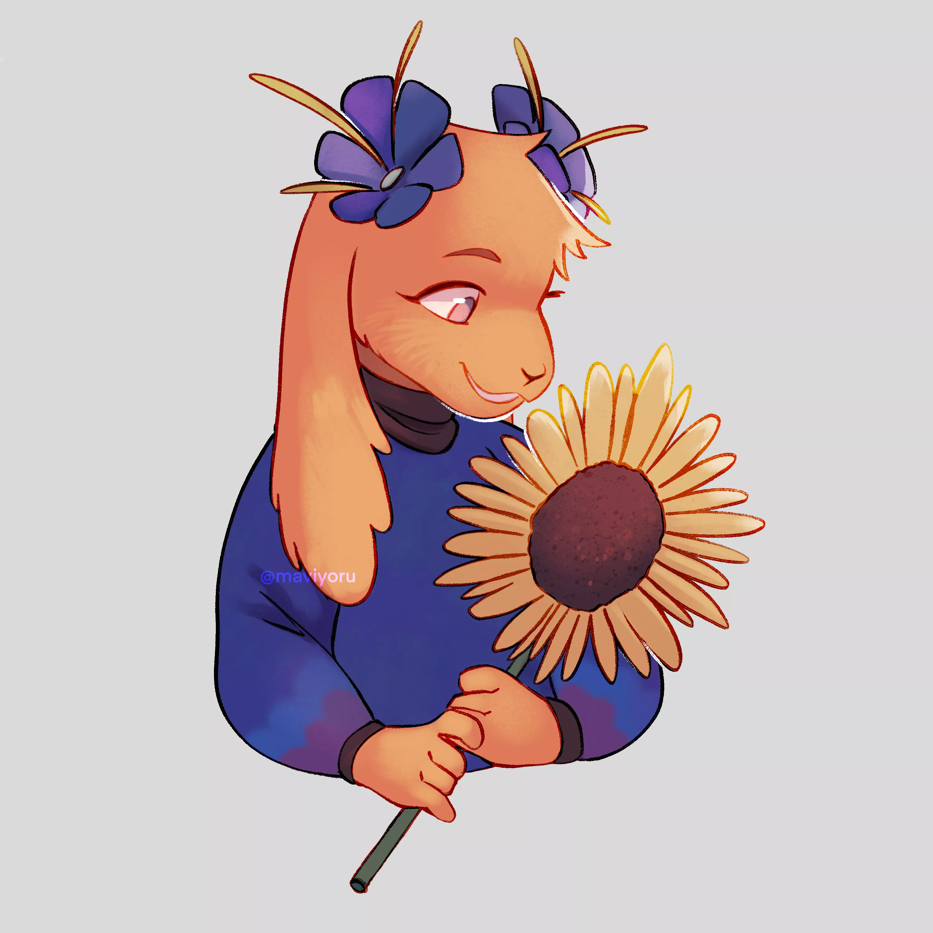Sunflower Bunny (art by me)