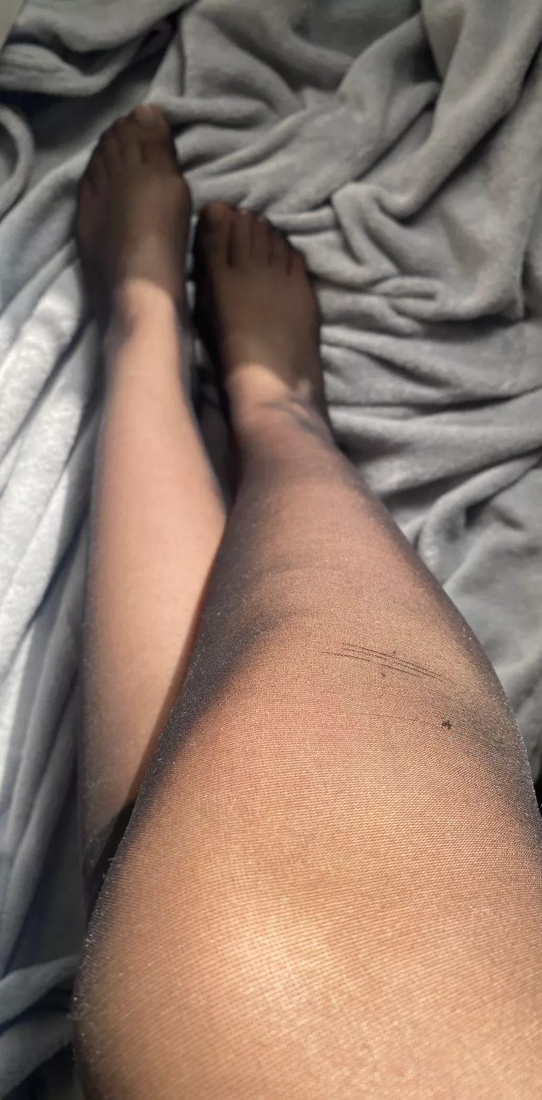 Sunny weather, black nylons, anything else? 