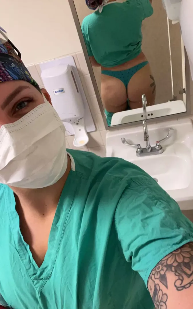 Surgical Scrubs never do any justice so I just take them off