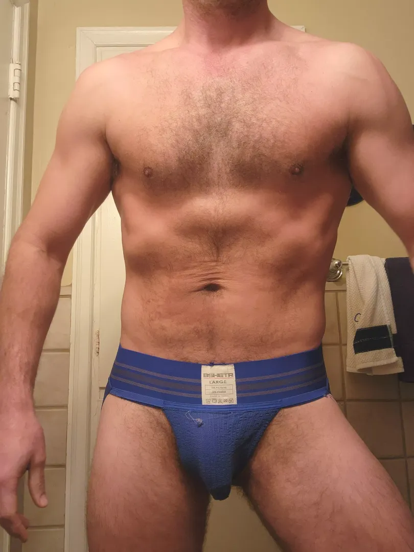 sweating in blue