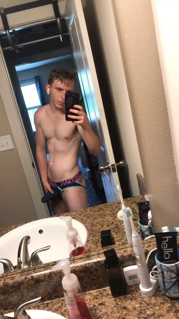 Sweaty gym jock