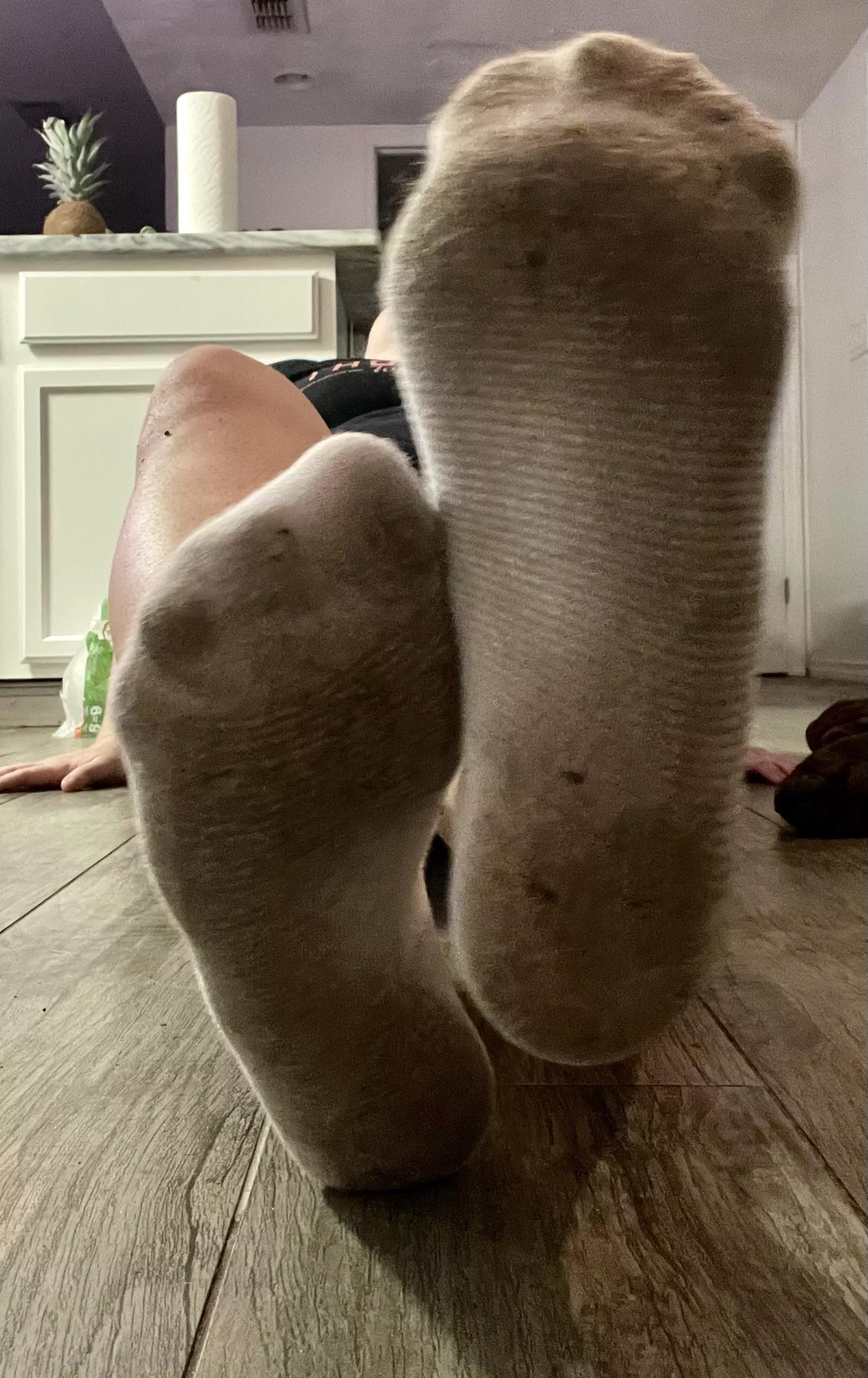 Sweaty gym socks for your pleasure. Worked out in just these socks no shoes
