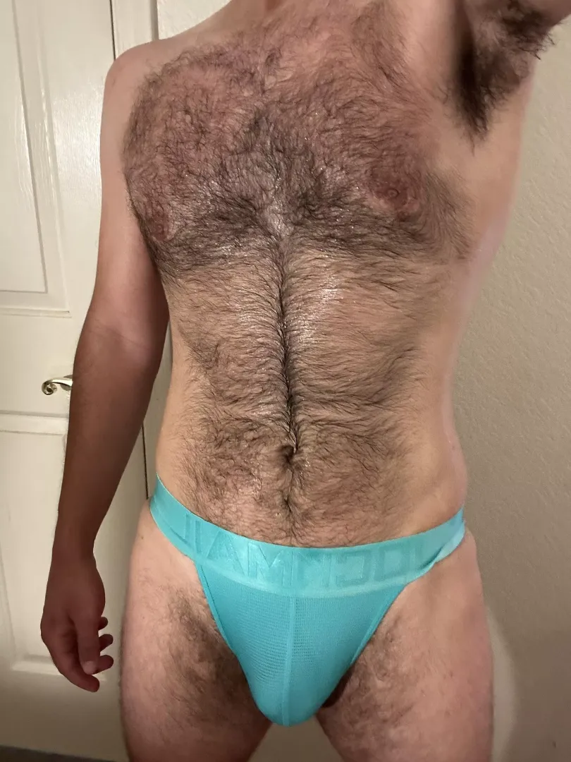 sweaty post workout