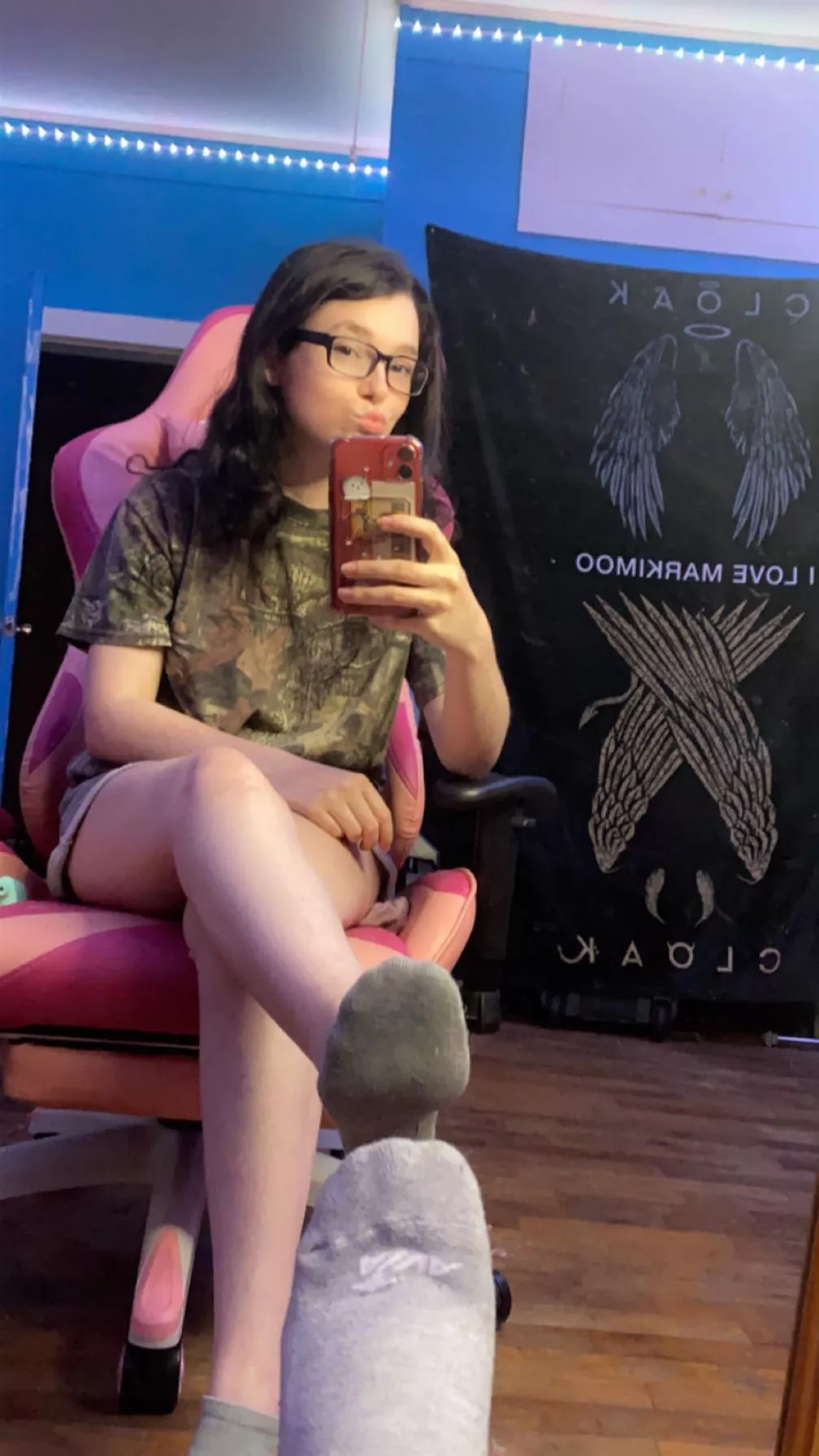 Take my socks off and give them a bath with your tongue! OC