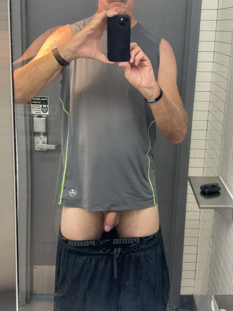 Taking a Break From My Gym Workout - The Door’s Unlocked - Interested?