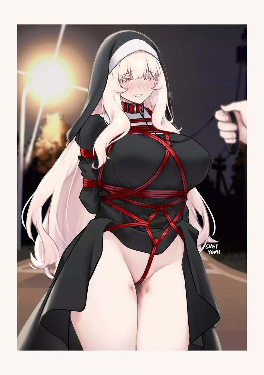 Taking a nun on a night walk