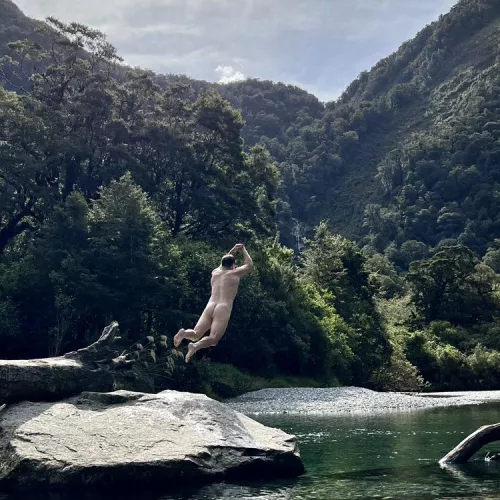 Taking a plunge in the wild