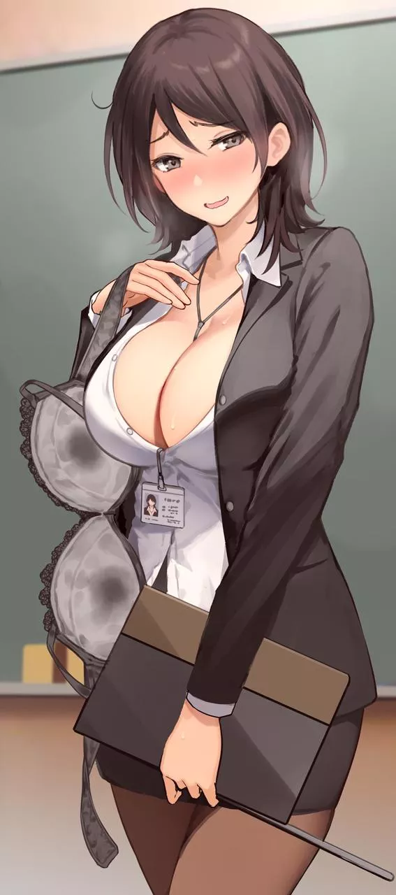 Taking off her bra