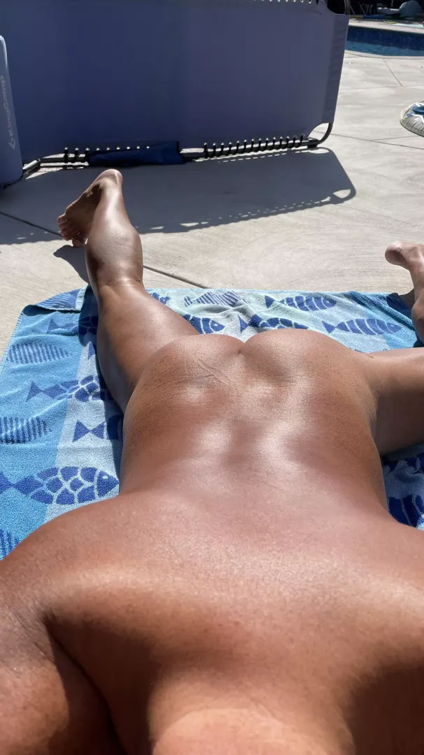 Tanning by the pool