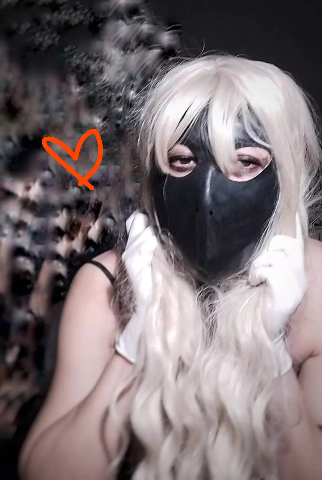 tape gagged in my latex hood