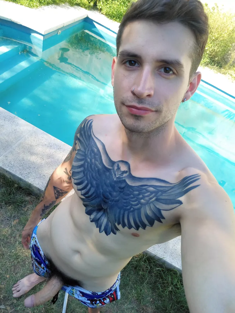 Tattoos and a nice hairy cock, will you?