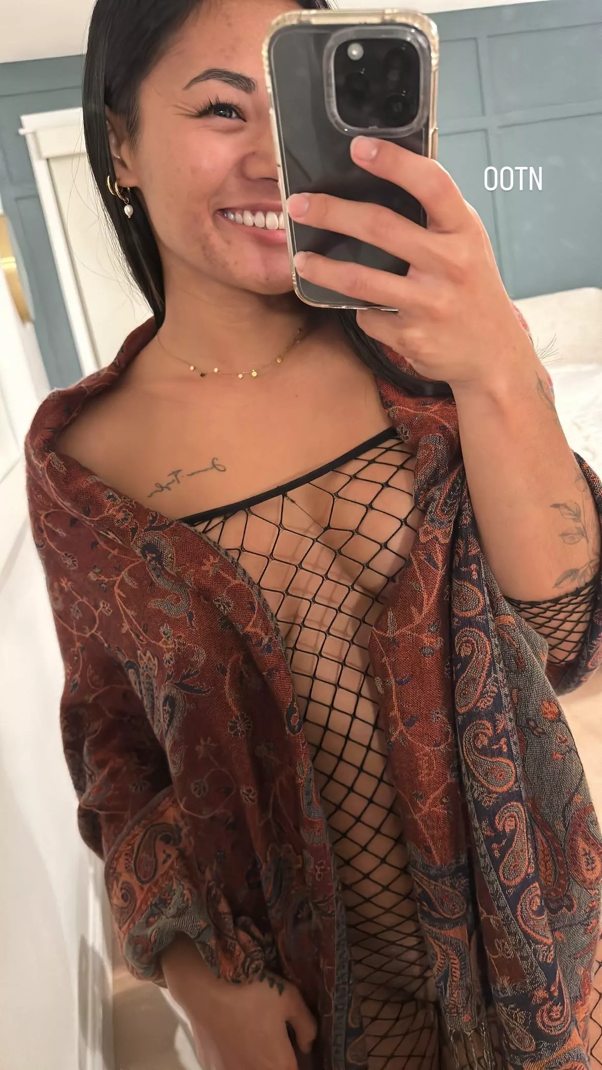 Tattoos with fishnets are my vibe