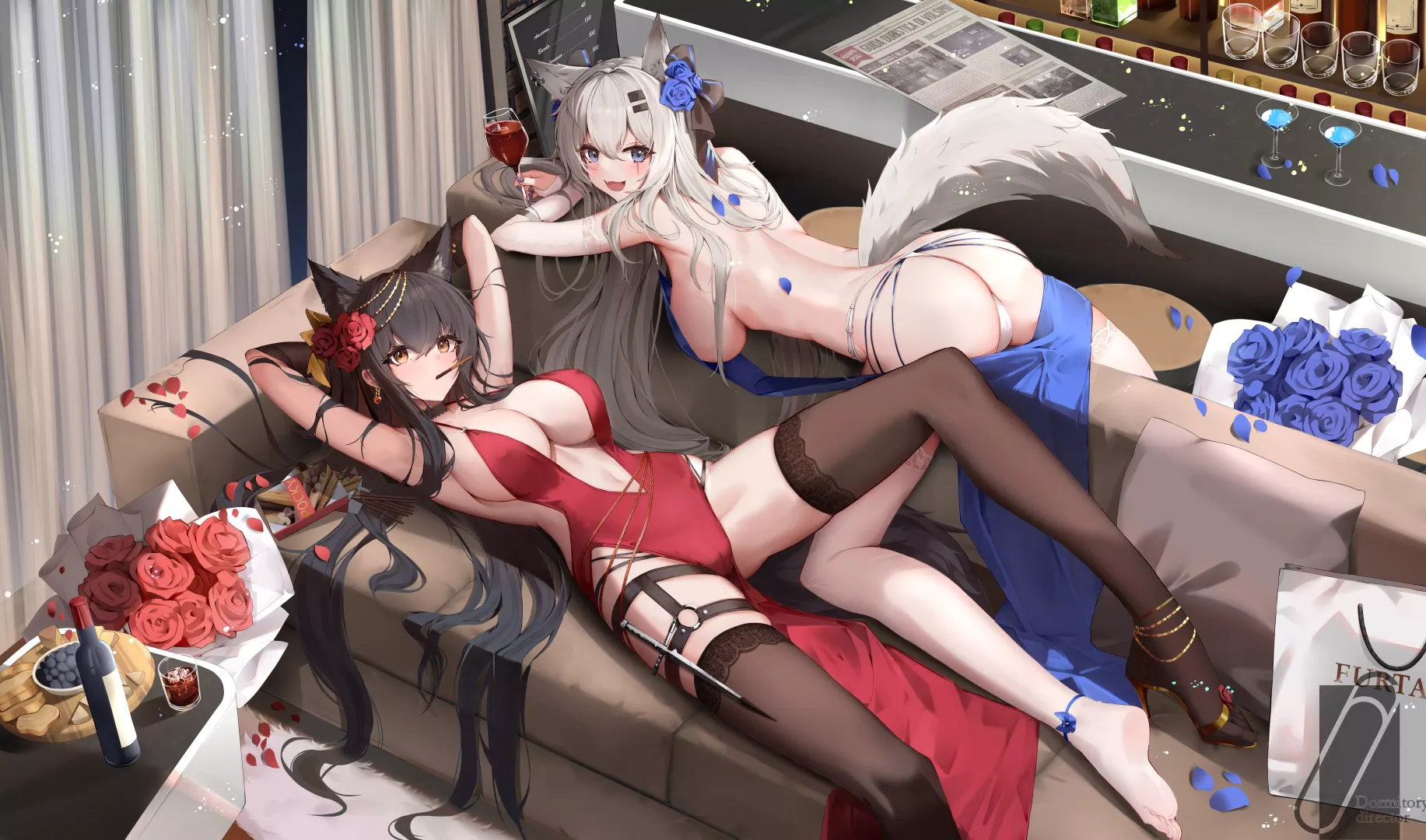 Texas and Lapland in formal dresses [Arknights]
