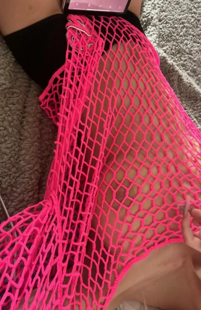 that fishnet suit looks so sexy, you want to tear it up, don't you