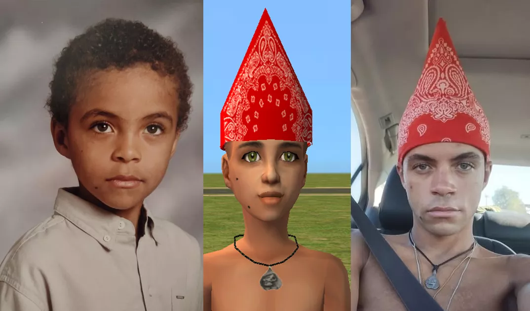 the akward moment when your Sims 2 childhood photo looks more like you than your real childhood photo :P