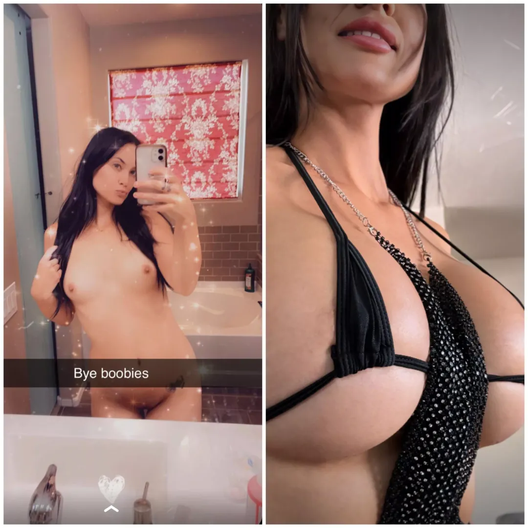 the day before my new tits VS 4 years later