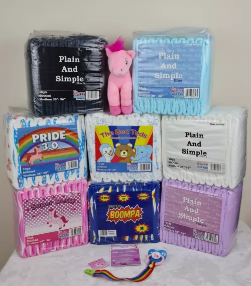 The Dotty Diaper Company has so many different models! They just announced the purple and black ones.