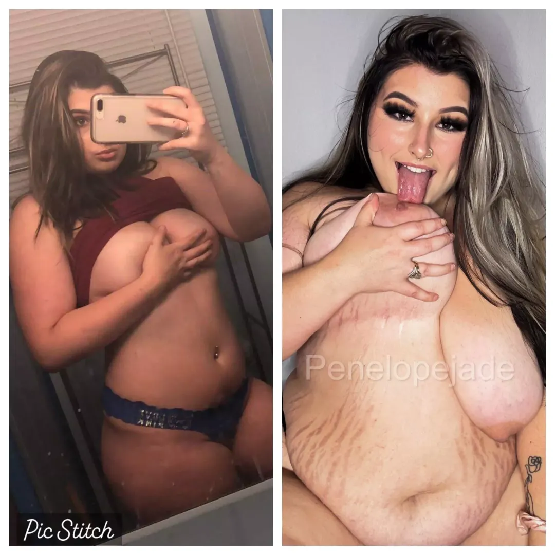 The girl on the left never thought that she’d be huge but here we are🤭