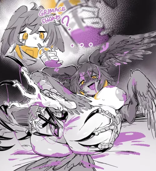 The Grimace Shake is doing wild things to harpies