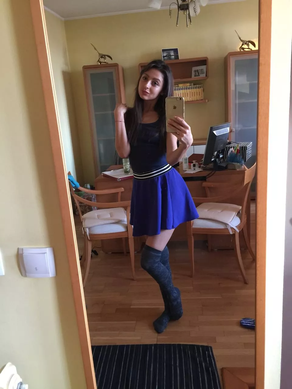 The hottest secretary you will ever have that doesn't wear undies to work😋