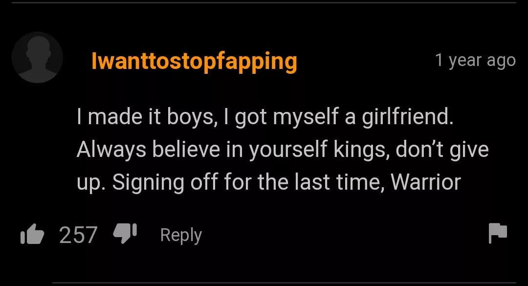 The last time