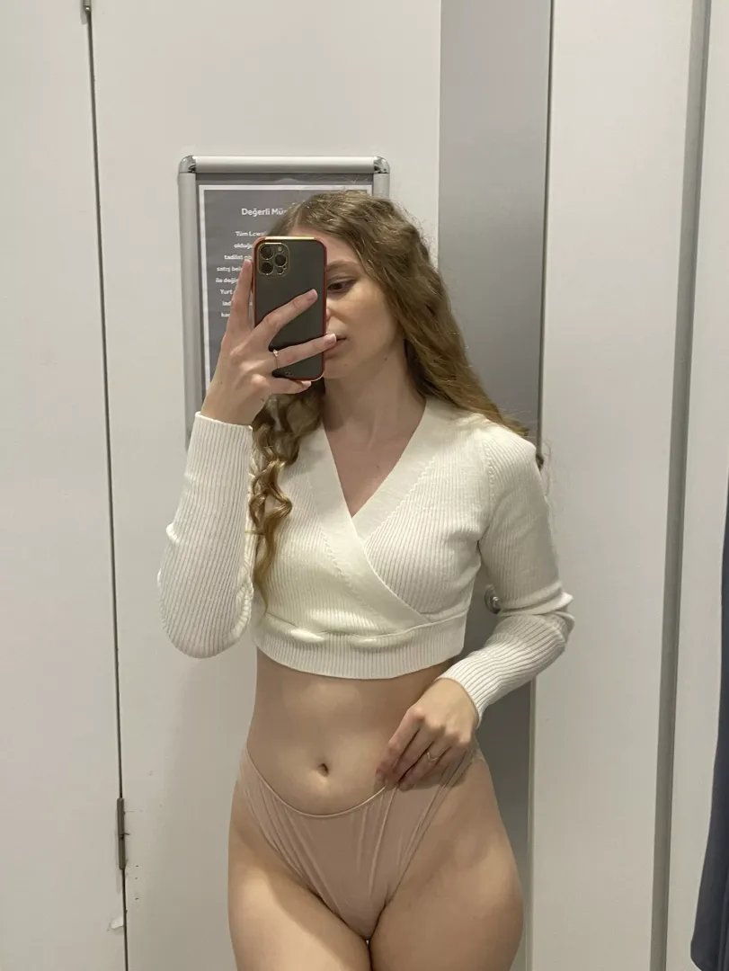 The mood to do something naughty in the changing room...