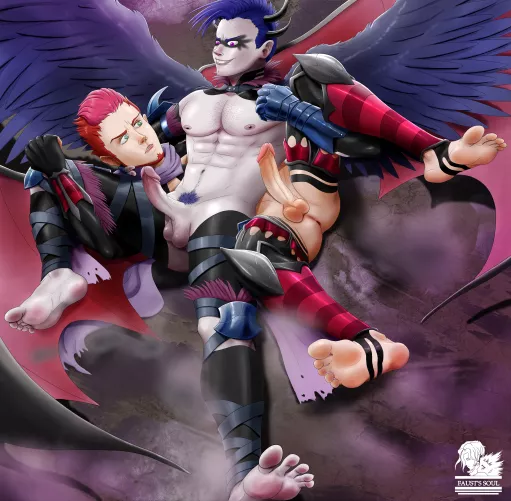 The Naked Kombat Liro VS Cailino ( Fausto, the Half Blood of Twilight webcomic on Tapas)