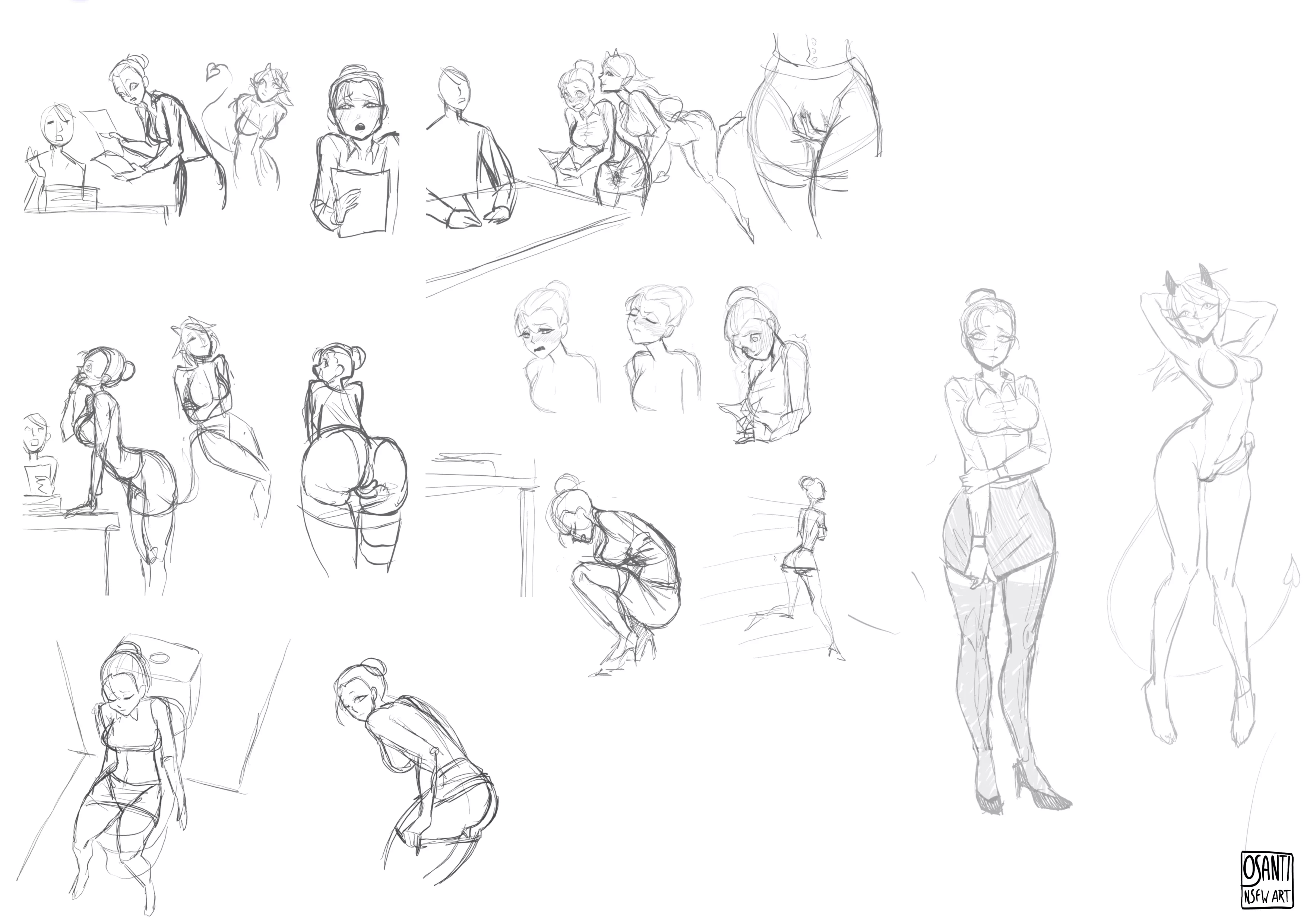 The Naughty Devil comic blew up in popularity so here's a little preview of the future chapters I'm working on [OsantiNsfwArt]
