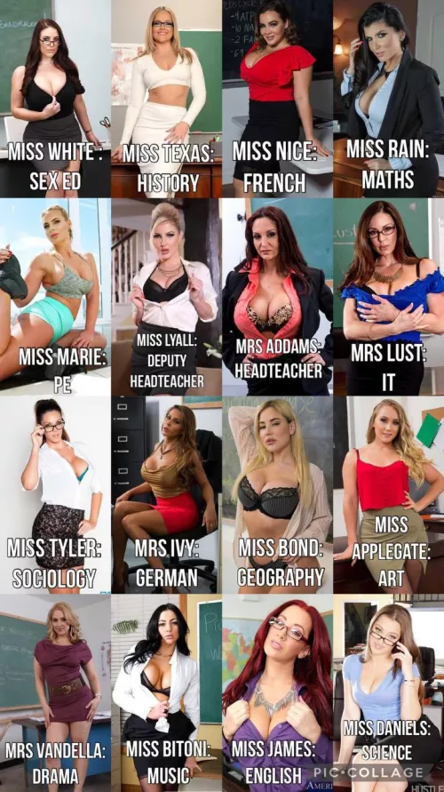 THE SCHOOL OF PORN 👩‍🏫 pick your favourite Pornstar / favourite subject