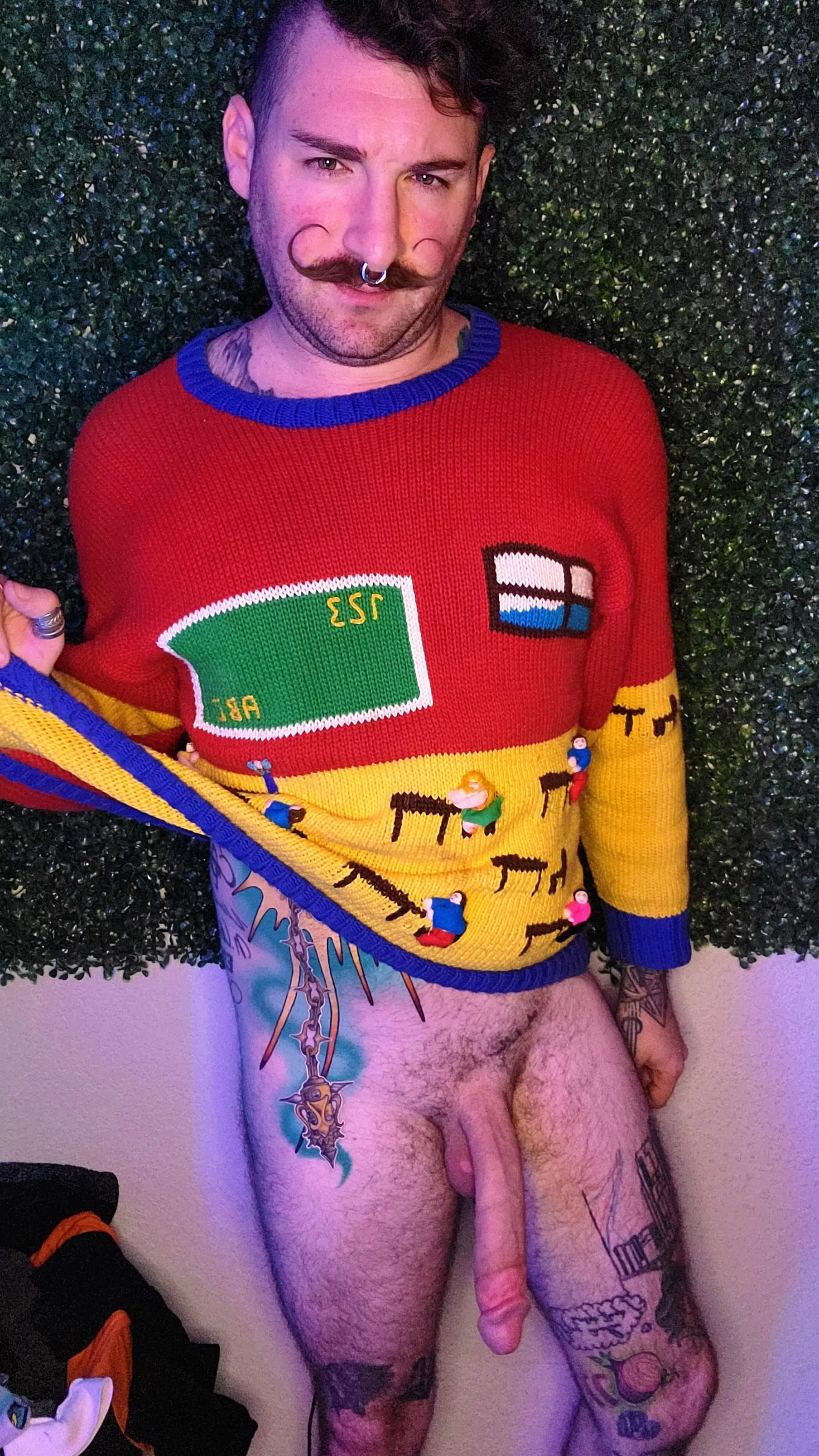 the ugly sweater stays on while we turn eachother on tonight