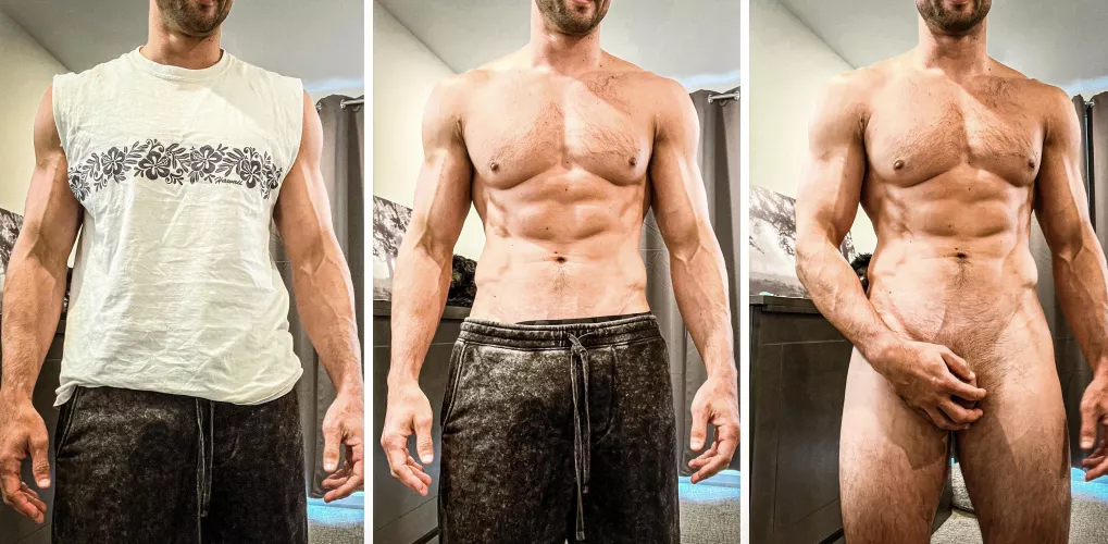 The various stages of undressing…