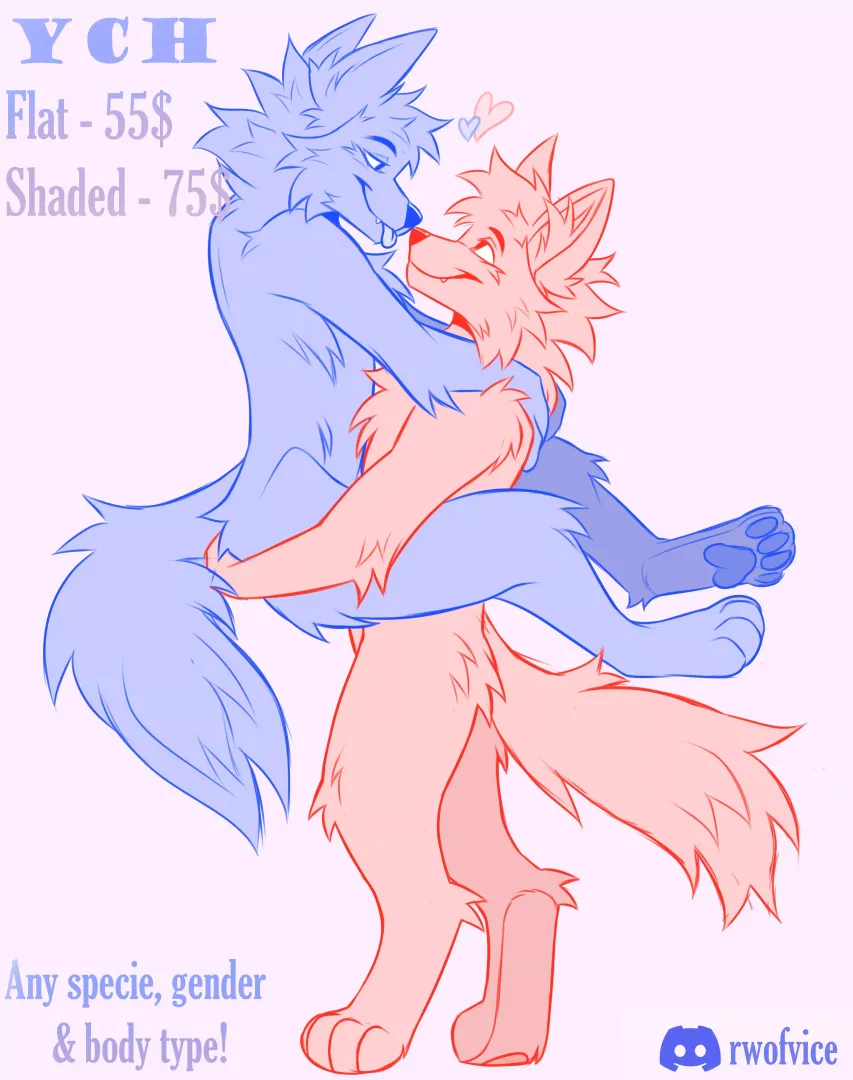 There are only 2 slots left for this YCH! (art by me)