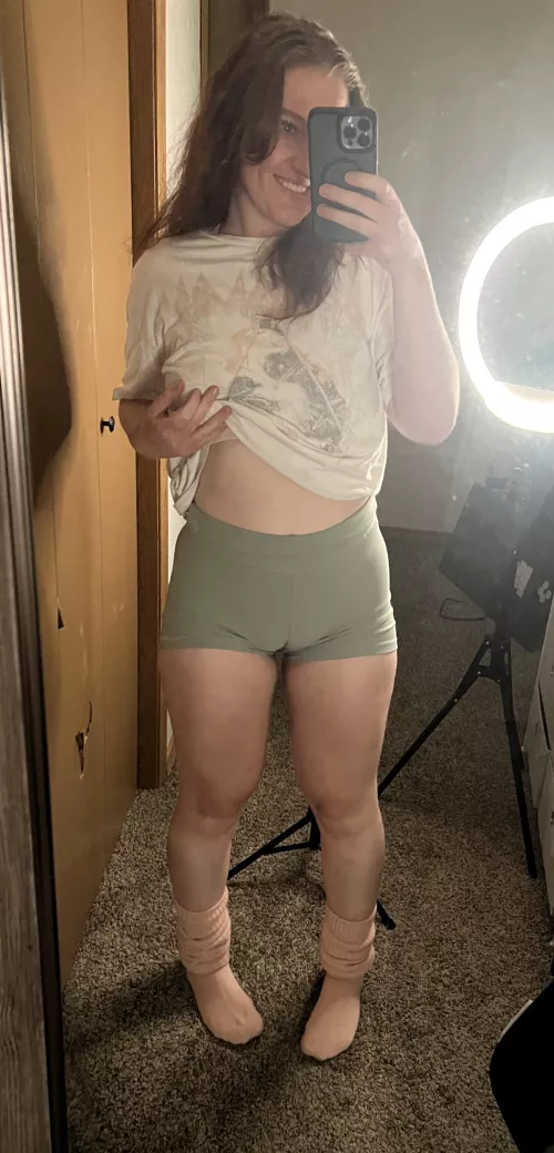 These gym shorts are always being eaten by my kitty
