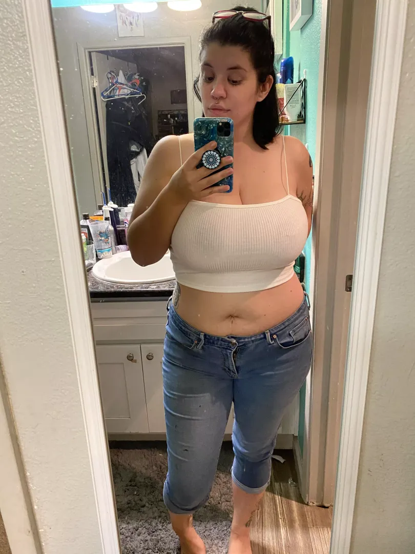 Think I can get away with no bra on these F cups?