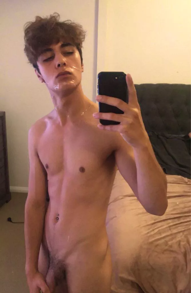 Think I look cute covered in my own cum? 💦💦