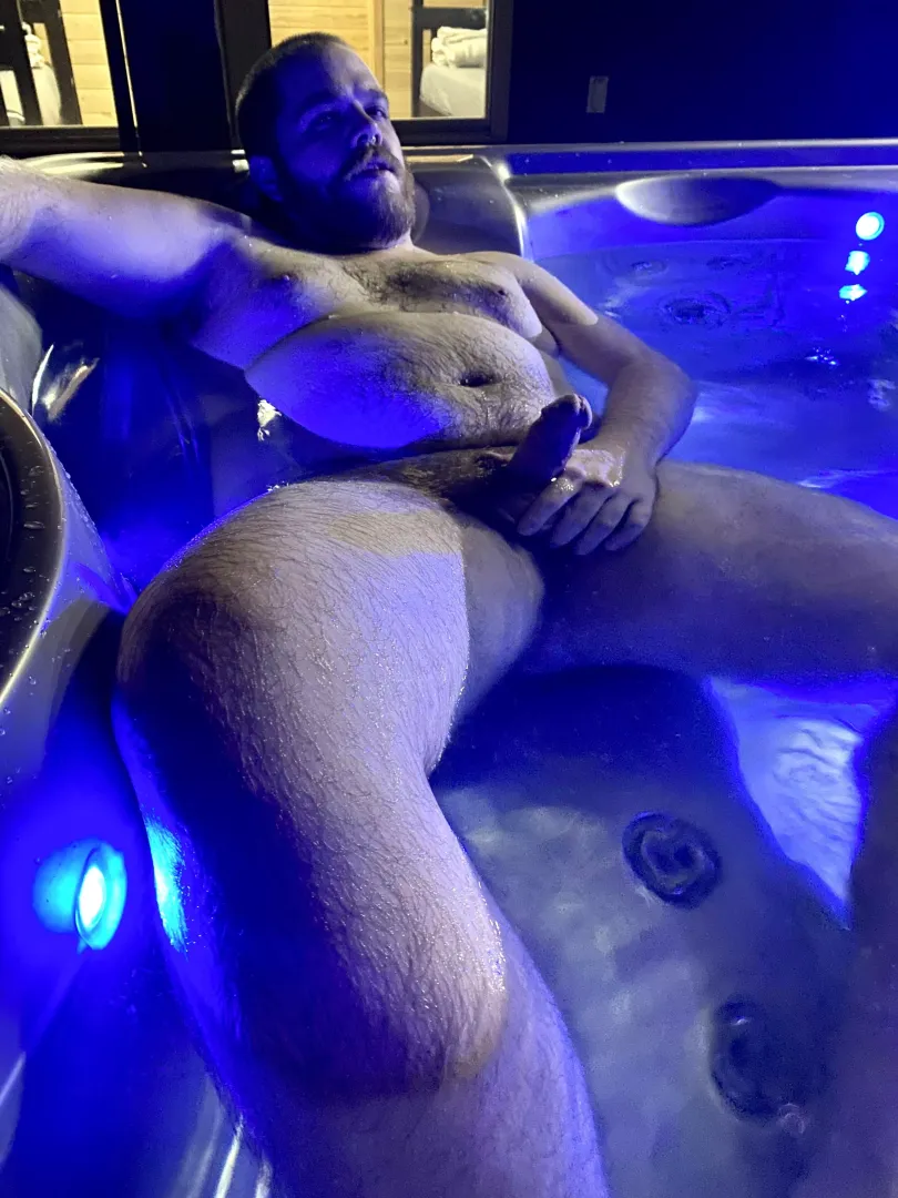 This bear needs some naked friends in the hot tub ASAP