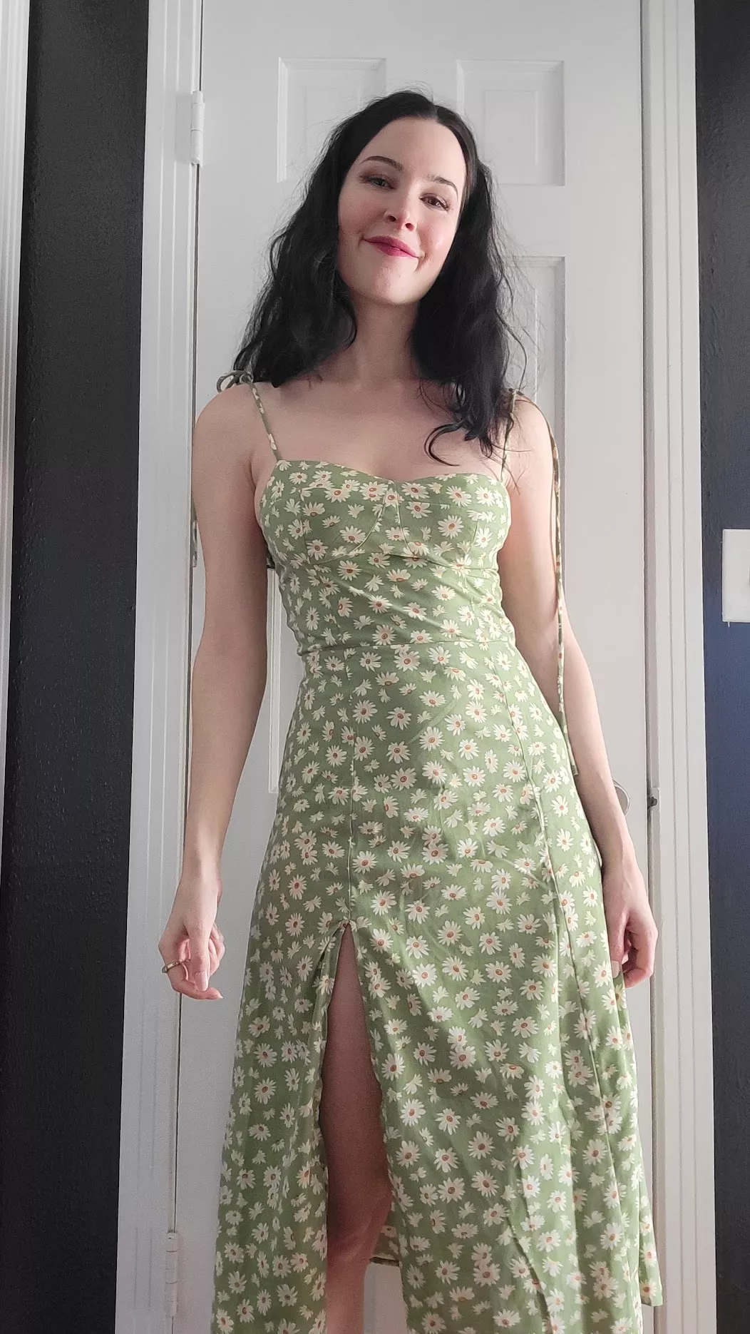 This dress has a slit for your hands
