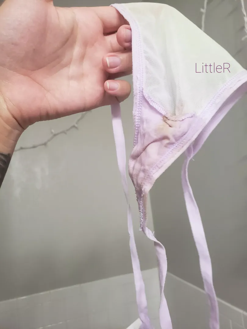 This g string got extra dirty after it was stuffed hehe